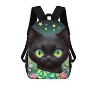 sinyumoney Cute And Funny Black Cat 3D Printed Kids Backpacks Boys Fashion School Bag Travel Backpacks School Bags for Boys Elementary School Students 17inch
