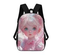 sinyumoney Cute Anime Girl with Candy Backpack School Lightweight Casual Daypack School Backpacks for Boys/Girls/Teenagers 17inch