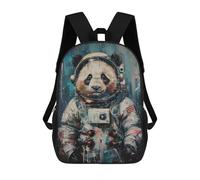 sinyumoney Cute Astronaut Panda Rucksack Lightweight Casual Daypack School Backpacks for Campus Outdoor Travel Sports 17inch