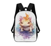sinyumoney Cute Axolotl Watercolor Backpack School Bag School Secondary High School College Backpack Travel for Boys/Girls/Teenagers 17inch