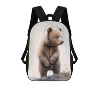 sinyumoney Cute Baby Bear Painting School Backpack Lightweight Airport College Students Back Pack for Teenage Girls Boys Women Men 17inch