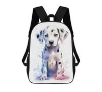 sinyumoney Cute Baby Dalmatian Puppy Children's Backpack, 17 Inch 3D Printed School Backpack, Backpack Cartoon Adjustable School Bag for Primary School