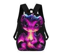 sinyumoney Cute Baby Dragon Backpack School Bag Lightweight Airport College Students Back Pack for Men/Women 17inch