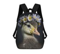 sinyumoney Cute Baby Fluffy Duck Kids School Backpack School Bag 3D Printed School Bag for Boys Elementary And Middle School Students 17inch