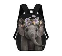 sinyumoney Cute Baby Fluffy Elephant Children's School Backpack 3D Printed for Kids Travel Rucksacks Book Bags for Boys Elementary School Students 17inch