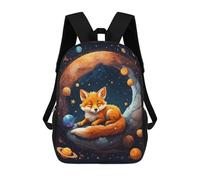 sinyumoney Cute Baby Fox Backpacks Kids School Backpack School Bag 3D Printed School Bag for Boys Elementary And Middle School Students 17inch