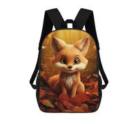sinyumoney Cute Baby Fox Children's School Backpack 3D Printed for Kids Travel Rucksacks Book Bags for Boys Elementary School Students 17inch