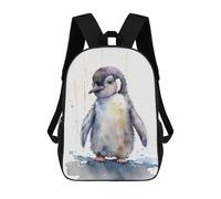 sinyumoney Cute Baby Penguin Painting Backpack School Work Laptop Backpack Rucksack Bag for Men, Women & Teenage Boys 17inch
