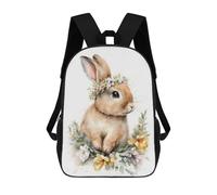 sinyumoney Cute Baby Rabbit Children's 17 Inch School Backpack 3D Printed Cool Knapsack for Kids Travel Rucksacks Book Bags Kids School Bag