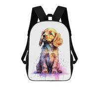 sinyumoney Cute Baby Spaniel Puppy Kids Backpack 17 Inch School Bag 3D Printed Cartoon School Backpacks for Boys And Teenager School Students