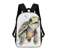 sinyumoney Cute Baby Turtle Swimming Rucksacks 3D Printed Children Backpacks Fashion Casual Daypack Cute Travel Bags Outdoor Casual Daypack for Boy And Girl 17inch
