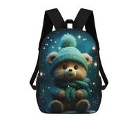 sinyumoney Cute Bear in Winter Rucksack Lightweight Airport College Students Back Pack for Girls Boys Teenage 17inch