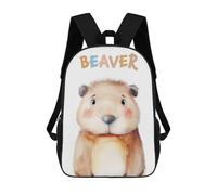 sinyumoney Cute Beaver Animal Nursery Backpack School Water Resistant Computer Rucksack for Boys/Girls/Teenagers 17inch