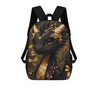 sinyumoney Cute Black Chibi Dragon School Backpack Large Water Resistant Laptop Backpack for Boys/Girls/Teenagers 17inch