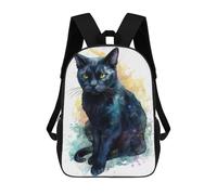 sinyumoney Cute Bombay Cat Painting School Backpack Lightweight Airport College Students Back Pack for Girls Boys Teenage 17inch