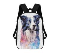 sinyumoney Cute Border Collie Dog Art Backpack School Bag Large Water Resistant Laptop Backpack for Teenage Girls Boys Women Men 17inch