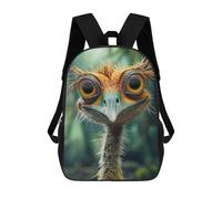 sinyumoney Cute Cartoon Ostrich School Bags High Secondary School Bags Casual Backpack for Campus Outdoor Travel Sports 17inch