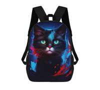 sinyumoney Cute Cat Abstract School Backpack Large Water Resistant Laptop Backpack for Boys/Girls/Teenagers 17inch