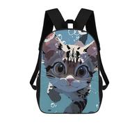 sinyumoney Cute Cat Diving Backpacks 3D Printed Kids School Backpack Outdoor Casual Daypack Fashion Casual Children Backpacks Cute Travel Bags 17inch