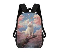 sinyumoney Cute Cat Fuji Mount Backpack School Bag Lightweight Schoolbag Dayback Bookbag College for Girl, Teen Girls 17inch