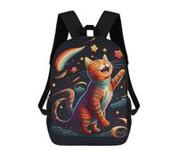sinyumoney Cute Cat Laughed Children's School Backpack 3D Printed for Kids Travel Rucksacks Book Bags Kids School Bag 17inch