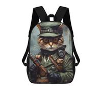 sinyumoney Cute Cat Painting School Bags Water Resistant School Bag Business Backpack - Perfect for Travel, Work And Daily Use 17inch