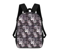 sinyumoney Cute Cat Pattern School Bags Business Laptop Rucksack Bag Unisex Casual Daypack for Camping Outdoor Adventures And Daily Travel 17inch