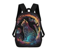 sinyumoney Cute Cat Serenity Scenery School Backpack 3D Printed School Bags Boys Girls Laptop Backpack for Kids/Students/Adults 17inch