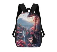 sinyumoney Cute Cat Serenity Scenery School Backpack Large Water Resistant Laptop Backpack for Teenage Girls Boys Women Men 17inch