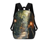 sinyumoney Cute Cat Sitting in Street Backpack, Children's Backpack, Student School Bag Bookbag Rucksack, 3D Printed School Bag for Boys Girls 17inch