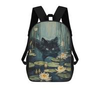 sinyumoney Cute Cat Swimming River School Backpack Work Laptop Backpack Rucksack Bag for Camping Outdoor Adventures And Daily Travel 17inch