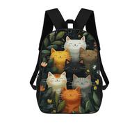 sinyumoney Cute Cats Garden Illustration School Backpack Lightweight Schoolbag Dayback Bookbag College for Camping Outdoor Adventures And Daily Travel 17inch