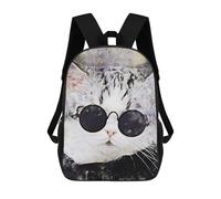 sinyumoney Cute Cats School Backpack Schoolbags For Girls Boys Backpack With Pocket Fashion School Bag Kids Backpack 17inch