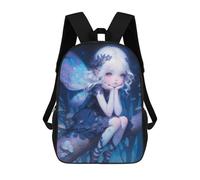 sinyumoney Cute Celestial Chibi Fairy Children's Backpacks School Backpack 3D Printed for Kids Travel Rucksacks Book Bags Kids 17inch School Bag