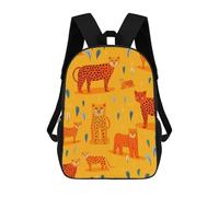 sinyumoney Cute Cheetah Pack Backpack 3D Printed Children's School Backpack Kids Travel Backpacks High Capacity Book Bags Children's Backpack Rucksack 17inch
