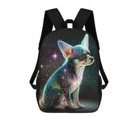 sinyumoney Cute Chihuahua Dog Kids School Backpack School Bag 3D Printed School Bag for Boys Elementary And Middle School Students 17inch
