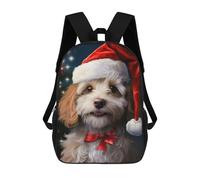 sinyumoney Cute Christmas Dog 01 Children's Backpacks School Backpack 3D Printed Backpack for Kids Travel Rucksacks Book Bags Kids School Bag 17inch