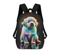 sinyumoney Cute Colorful Puppy Backpack School Bag Lightweight Airport College Students Back Pack for Men, Women & Teenage Boys 17inch