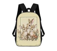 sinyumoney Cute Cottagecore Rabbit Family School Backpack Water Resistant School Bag Business Backpack for Girls Boys Teenage 17inch