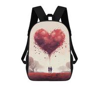 sinyumoney Cute Couple in Love Backpack School Daypacks Business Backpack Water Resistant Bookbag for Men, Women & Teenage Boys 17inch