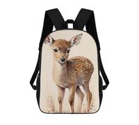sinyumoney Cute Deer Fawn Painting Backpack School Lightweight Schoolbag Dayback Bookbag College for Men/Women 17inch