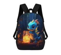 sinyumoney Cute Dinosaur Luminous School Bag 3D Printed 17inch Backpacks Fashion Kids School Backpack Rucksacks for Boys Elementary And Middle School Students