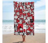 sinyumoney Cute Doodle Towels Bathroom Lightweight Soft Absorbent Beach Towel Perfect The Home One Size