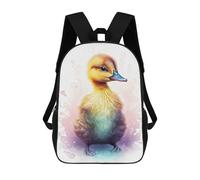 sinyumoney Cute Duckling Watercolor School Backpack Lightweight Schoolbag Dayback Bookbag College for Men, Women & Teenage Boys 17inch