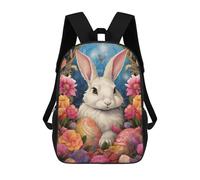 sinyumoney Cute Easter Bunny Rucksack Water Resistant School Bag Business Backpack for Boys/Girls/Teenagers 17inch