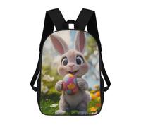 sinyumoney Cute Easter Bunny School Bags Large Water Resistant Laptop Backpack for Campus Outdoor Travel Sports 17inch