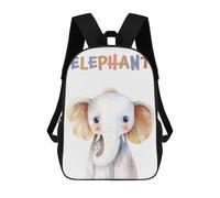 sinyumoney Cute Elephant Animal Nursery Backpack School Bag Large Lightweight Casual Backpack for Campus Outdoor Travel Sports 17inch