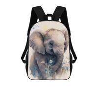 sinyumoney Cute Elephant Baby Children's Backpacks 17inch School Backpack 3D Printed Bag Bookbag for Kids Travel Rucksacks Boy Girl Book Bags Kids School Bag