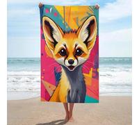 sinyumoney Cute Fennec Fox Pop Art Towel 1pc Suitable Beach Beach Towel Luxury Hotel Quality Bathroom 130cm*80cm