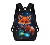 sinyumoney Cute Fox Luminous Glow Backpack 3D Printed Kids School Backpack High Capacity Travel Backpacks Book Bags Kids Backpack 17inch